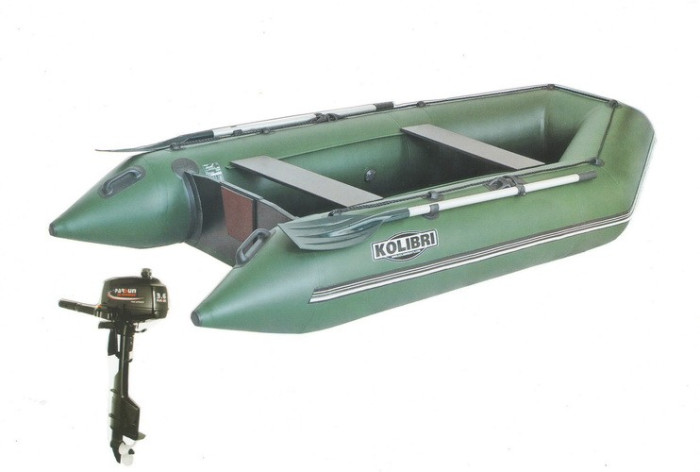 Лодка с мотором, комплект, лодка Колибри KM260 и мотор Парсун Т3.6BMS