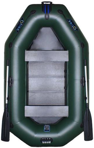 Лодка надувная гребная RING Thunder R-249LSKT F42, 950  плотность ПВХ, со слань-ковриком, светло-серая