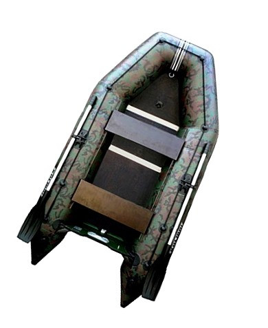Лодка надувная моторная килевая Kolibri KM-300D камуфляж