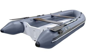Лодка RIB надувная моторная AQUA - STORM AMIGO - 390 с днищем из стеклопластика  (облегчённая)