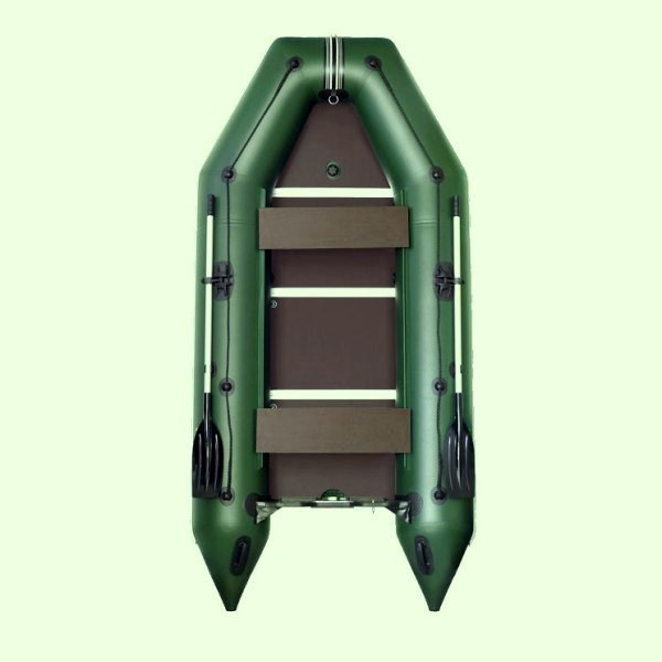 Лодка надувная моторная килевая Kolibri KM-330D бело-желтая