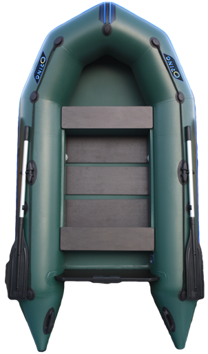 Лодка надувная моторная RING Thunder M285, F40, 950 плотность ПВХ, без слань-коврика, зелёная