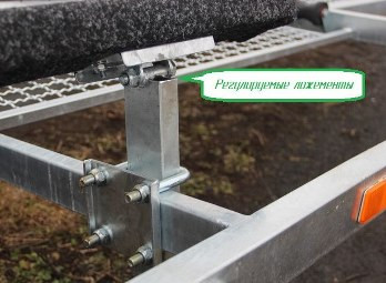 Лодочный прицеп с цинковым покрытием для перевозки пластиковых и металлических лодок (Днепр, Южанка-2)