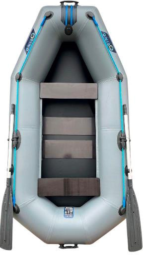Лодка надувная гребная RING Thunder R-249LS F36, 950  плотность ПВХ, со слань-ковриком, зелёная