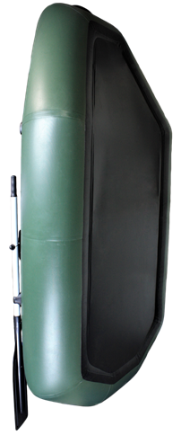 Лодка надувная гребная RING Thunder R-249LS F36, 950  плотность ПВХ, со слань-ковриком, тёмно-серая