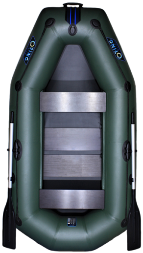 Лодка надувная гребная RING Thunder R-249LS F36, 950  плотность ПВХ, со слань-ковриком, тёмно-серая