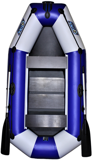 Лодка надувная гребная RING Thunder R-249LS F36, 950  плотность ПВХ, со слань-ковриком, тёмно-серая