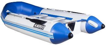 Лодка RIB надувная моторная AQUA - STORM AMIGO - 450 с жестким днищем из стеклопластика