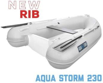 Лодка RIB надувная моторная AQUA - STORM AMIGO - 230 с жестким днищем из стеклопластика