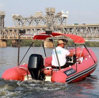 Лодка RIB надувная моторная AQUA - STORM AMIGO - 510 V с жестким днищем из стеклопластика