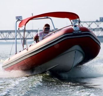 Лодка RIB надувная моторная AQUA - STORM AMIGO - 510 V с жестким днищем из стеклопластика