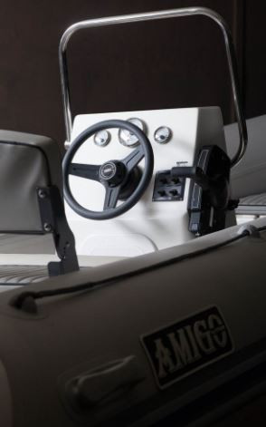 Лодка RIB надувная моторная AQUA - STORM AMIGO - 510 V с жестким днищем из стеклопластика
