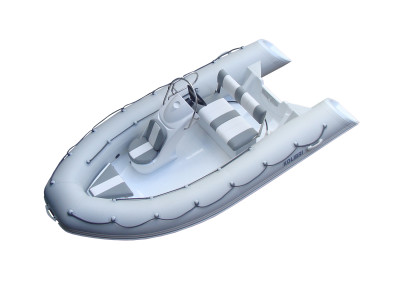 Лодка надувная моторная с жестким дном Kolibri RIB-450, комплектация СТАНДАРТ
