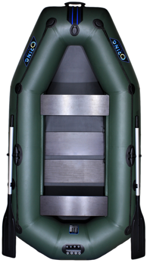 Лодка надувная гребная RING Thunder R-270LS F36, 950  плотность ПВХ, со слань-ковриком, зелёная