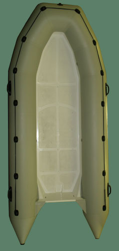 Лодка надувная моторная с жестким дном Sportex RIB фантом-420, цвет камуфляж