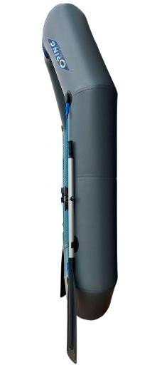 Лодка надувная гребная RING Thunder R-240LS F34, 950  плотность ПВХ, со слань-ковриком, тёмно-серая