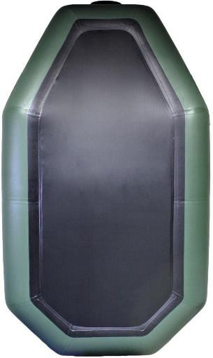 Лодка надувная гребная RING Thunder R-240LS F34, 950  плотность ПВХ, со слань-ковриком, зелёная
