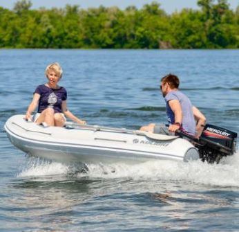 Лодка надувная моторная килевая Kolibri КМ-360DXL с Air-deck, (надувной коврик)