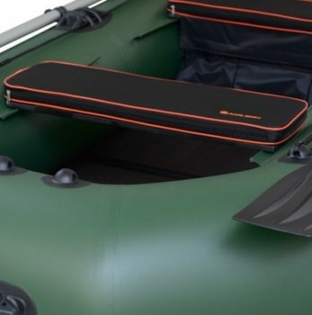 Мягкое сиденье с сумкой для лодки 73см х 20см, Колибри К-250Т, К-270Т, К-280СТ, К-290Т, чёрное