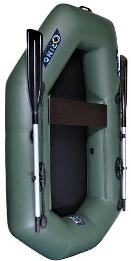 Лодка надувная гребная RING Thunder R-200L F32, 950 плотность ПВХ, без слань-коврика, зелёная