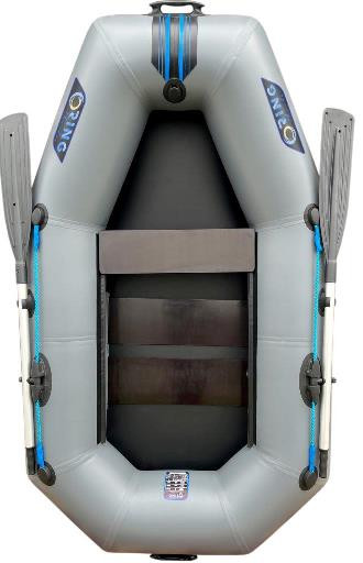 Лодка надувная гребная RING Thunder R-220LS F34, 950 плотность ПВХ, со слань-ковриком, тёмно-серая