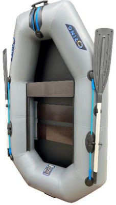 Лодка надувная гребная RING Thunder R-220LS F34, 950 плотность ПВХ, со слань-ковриком, тёмно-серая