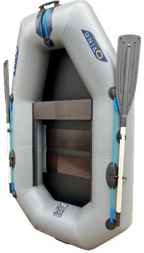 Лодка надувная гребная RING Thunder R-220LS F34, 950 плотность ПВХ, со слань-ковриком, светло-серая