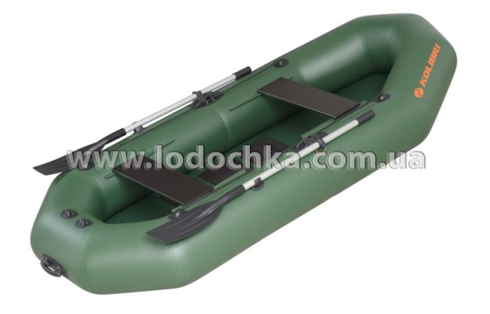 Лодка надувная гребная Kolibri K-290T бело-синяя