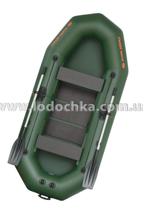 Лодка надувная гребная Kolibri K-290T бело-синяя